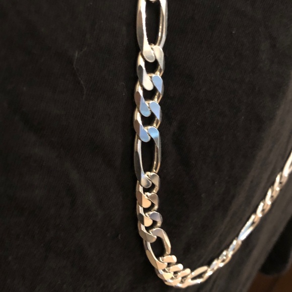 Genuine Sterling Silver Figaro Chain - Picture 7 of 14